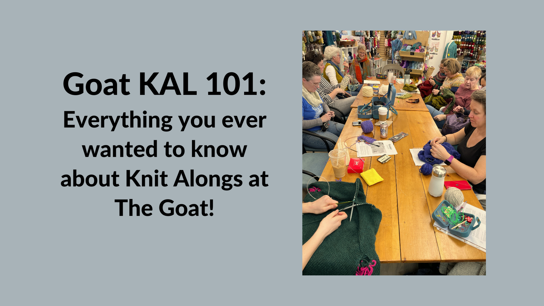 Goat KAL 101: Everything you ever wanted to know about Knit Alongs at The Goat!