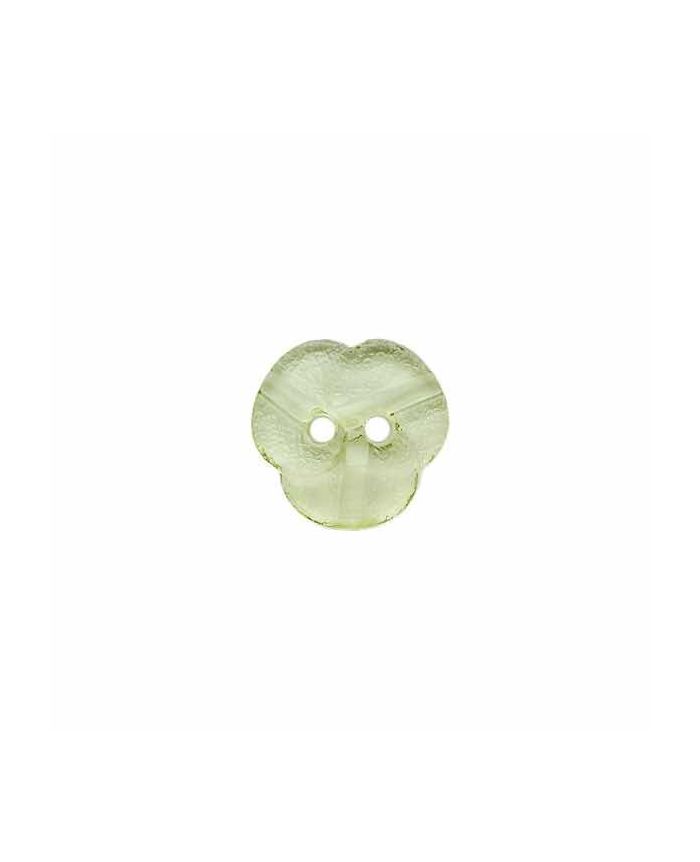 plexiglass flower button with 2 holes 14mm - Light Green - Art.No.: 282103