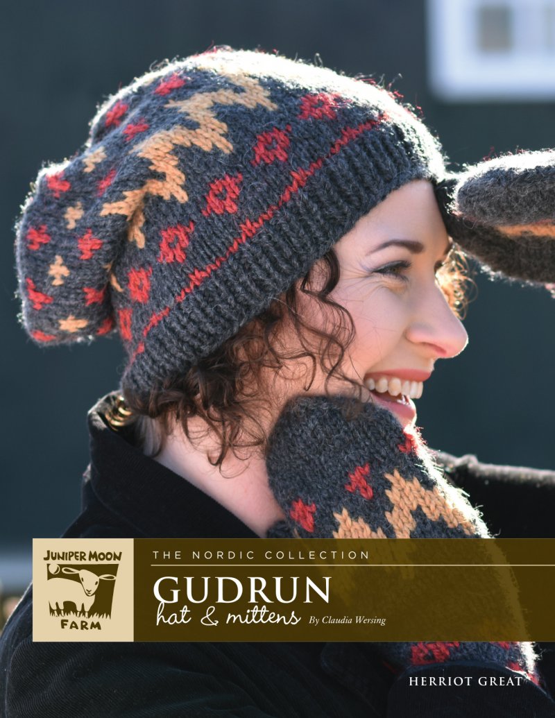 Gudrun Hat and Mittens Pattern by Claudia Wersing