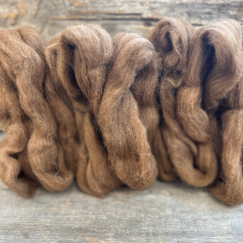 Natural Spinning Fiber -- from Sheepshed at Mountain View Farm