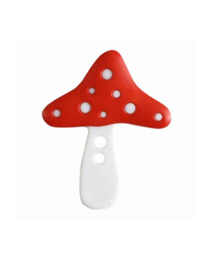 Mushroom Button Size: 25 mm Color: Red - ART.No. 330759