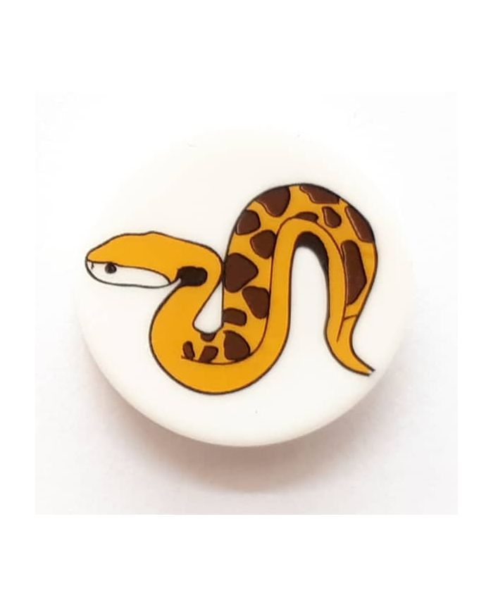 novelty button snake with shank - Size: 17mm - Color: white - Art.No. 261277