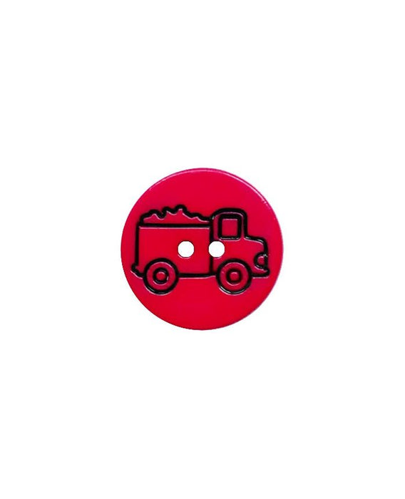 281247 Children’s Red Round Truck Button 15mm