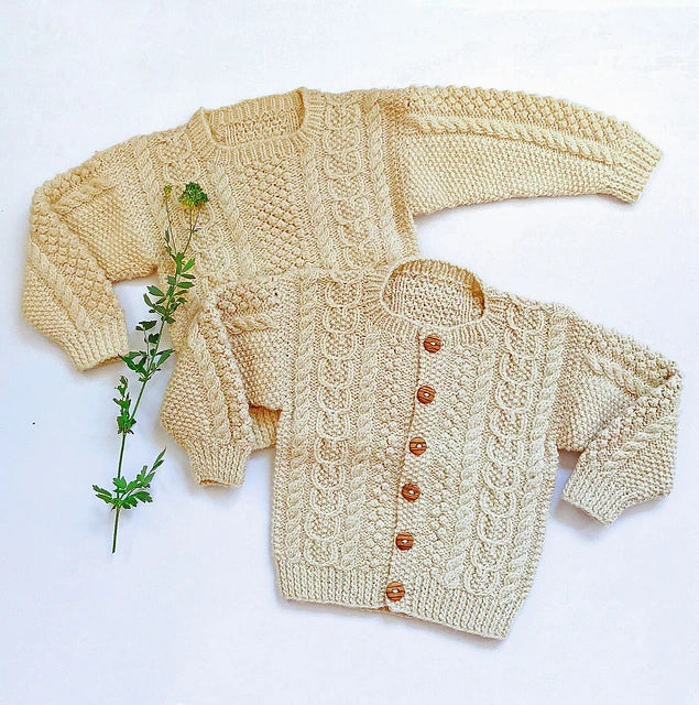 Child’s Aran Sweaters from Yankee Knitter