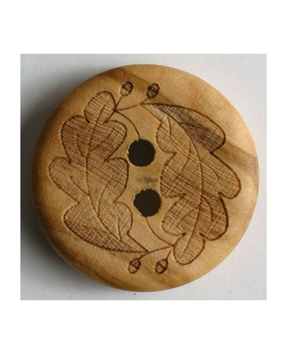 WOOD BUTTON - SIZE: 18MM - COLOR: BROWN - ART.NO. 240996