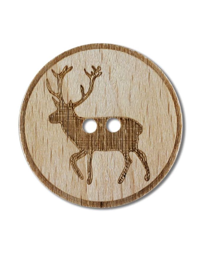 Elchknopf aus Holz 1 Zoll 311024 ^