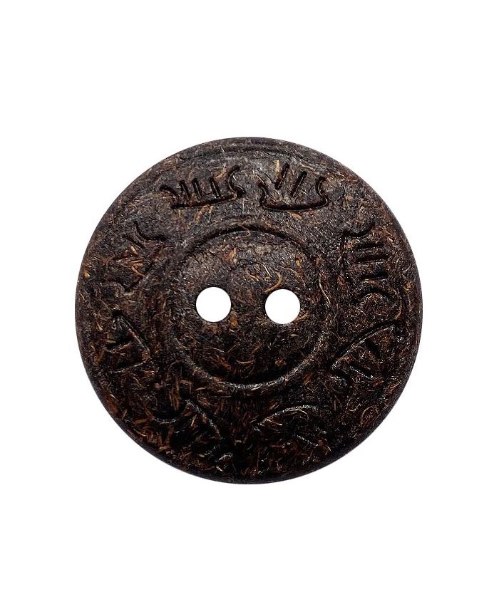 Round Coconut Button Carved 23mm 370950