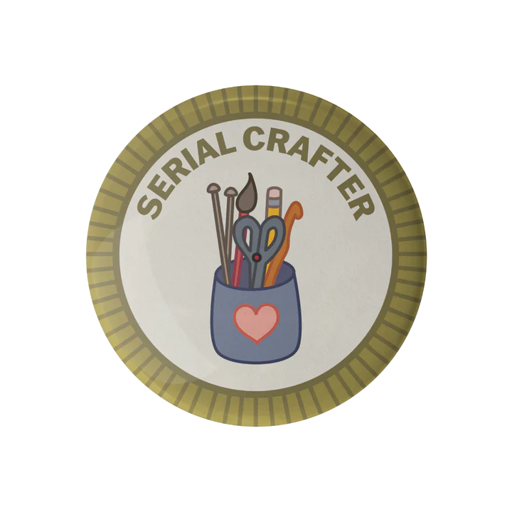 Craft Merit Badge Pins by Camp Stitchwood