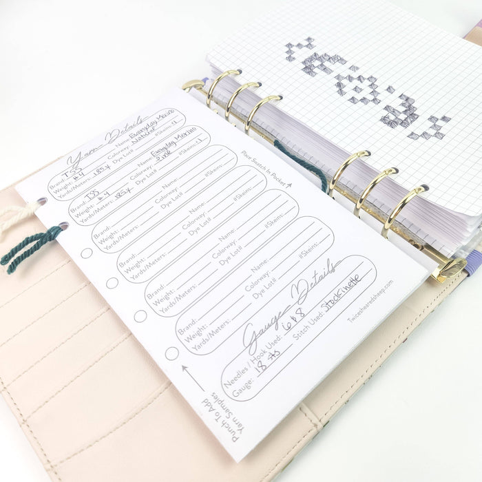 Twice Sheared Sheep - Maisy Highland Cow Project Journal Planner for Knitters & Crocheters