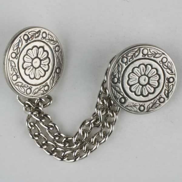 Full metal button - Size: 18mm - Color: antique silver - Art.No. 360071