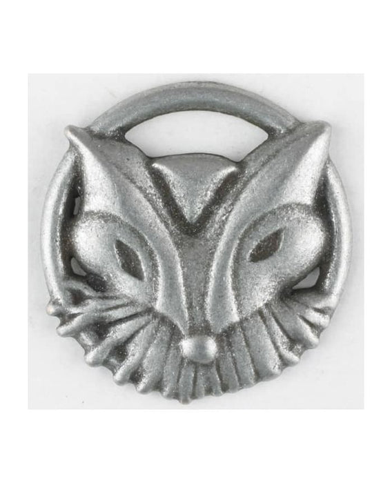 Antique Tin Foxy Fringe Button 25mm 390301 ^