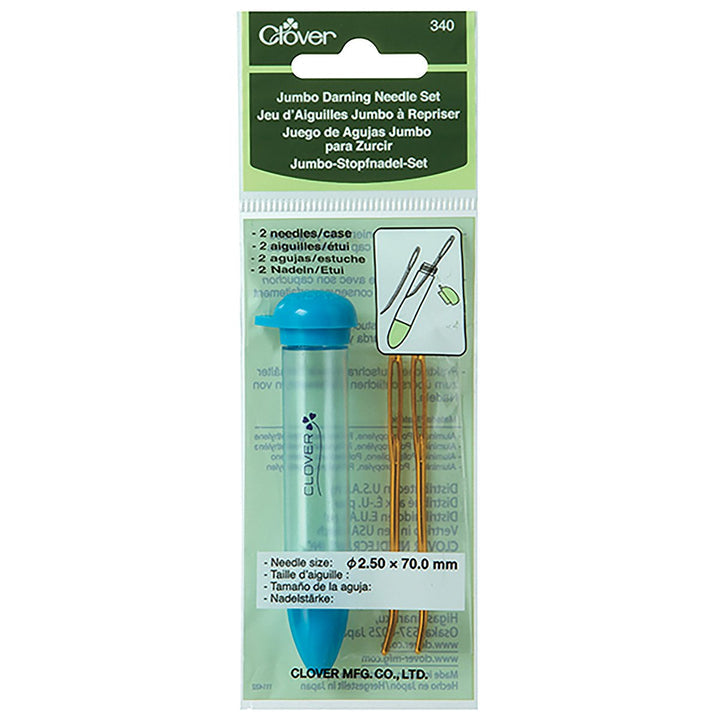 Chibi Jumbo Stopfnadel-Set mit gebogener Spitze (blau) von Clover
