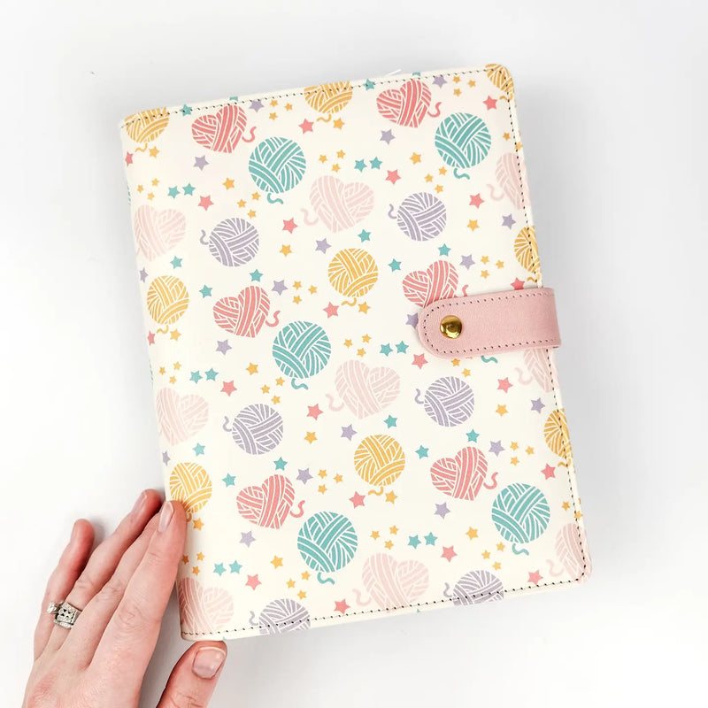 Twice Sheared Sheep - Heart Yarn Ball Journal Planner for Knitters & Crocheters