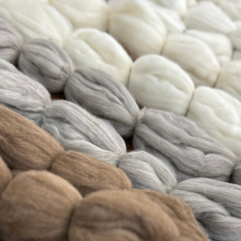 Natural Spinning Fiber -- from Sheepshed at Mountain View Farm
