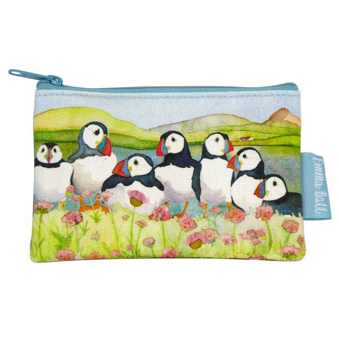 Sea Thrift Puffins Purse by Emma Ball