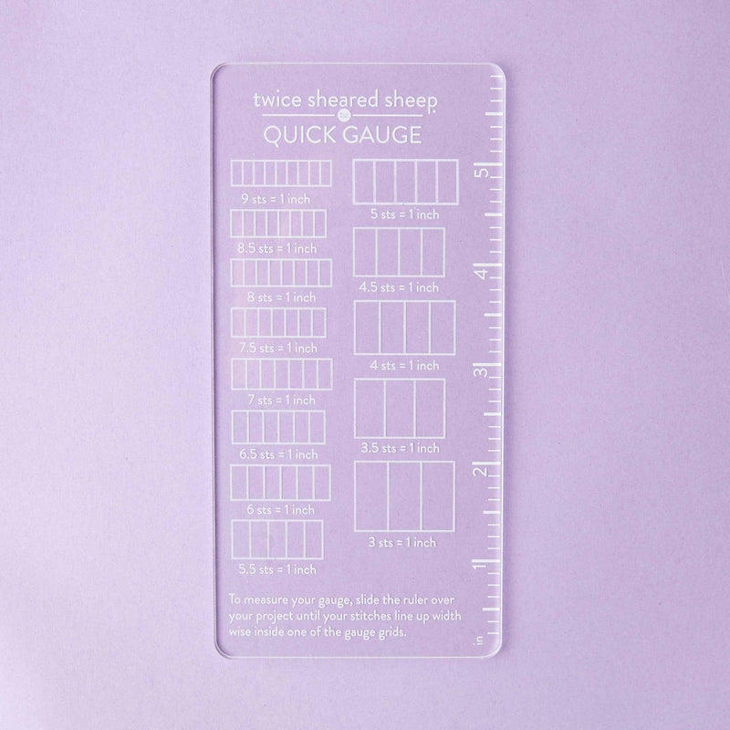 White Quick Gauge Ruler by Twice Sheared Sheep