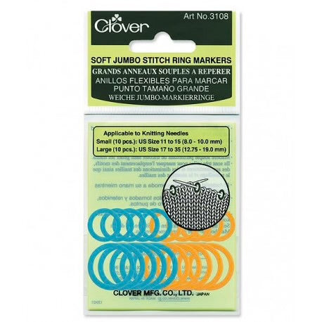Clover Soft Jumbo Stitch Ring Markers 