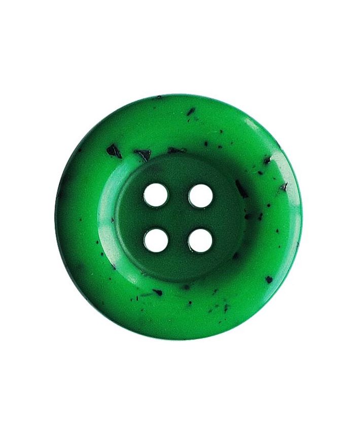 polyester button round green with black mosaic 4 holes - Size: 23mm - Art.No.: 346002