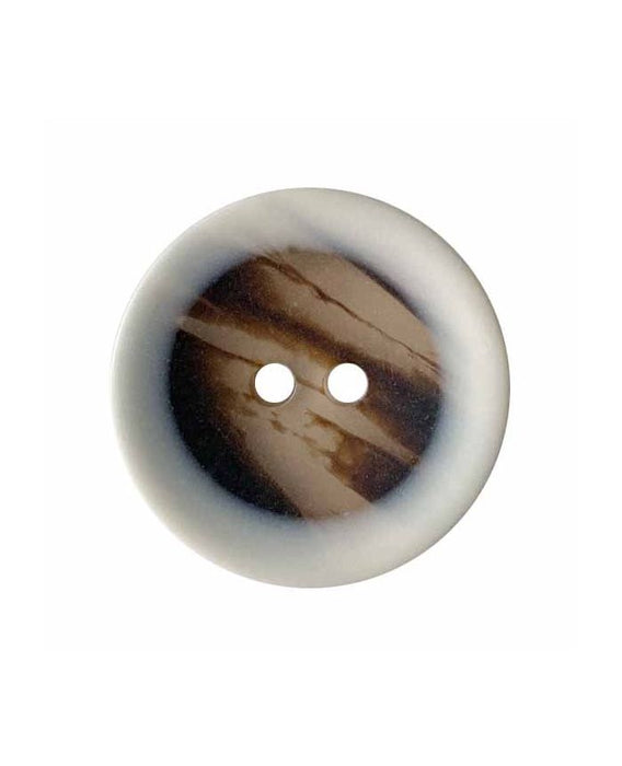 white polyester button, round with graffiti pattern - 18mm - Art.No.: 311241