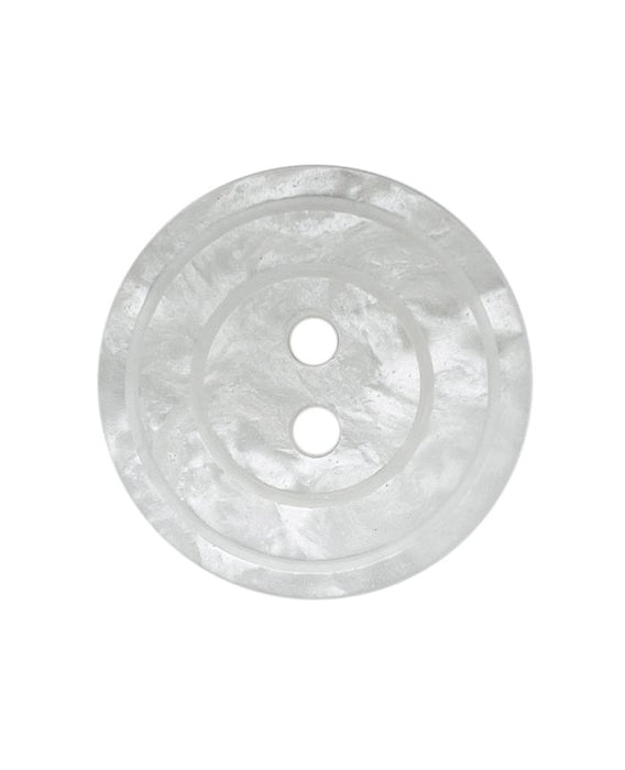 POLYESTER BUTTON ROUND SHAPE WITH SHINY SURFACE, PEARL EFFECT AND 2 HOLES - SIZE: 18MM - COLOR: WEISS - ART.NO.: 31112