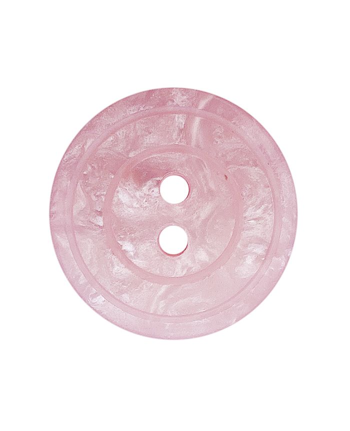 POLYESTER-KNOPF RUNDE FORM MIT GLÄNZENDER OBERFLÄCHE, PERL-EFFEKT UND 2 LÖCHERN - GRÖSSE: 18MM - FARBE: ROSA - ART.-NR.: 318845