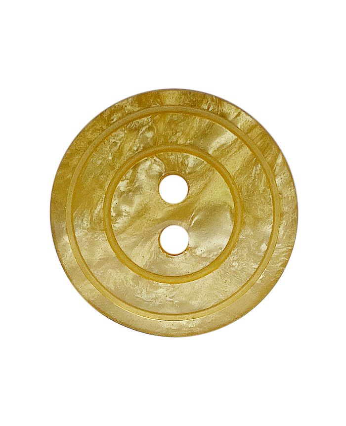 Gelber Perlmutt-Polyesterknopf 18 mm 318848
