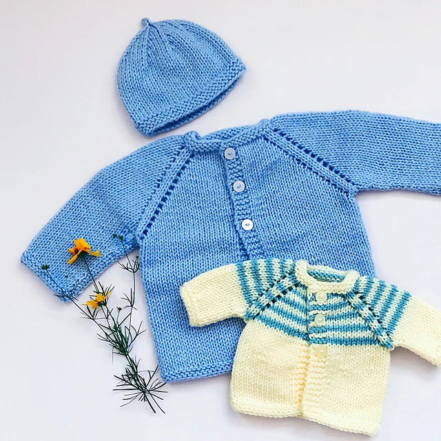 Baby Sweaters, Hat and Blankets Pattern from Yankee Knitter