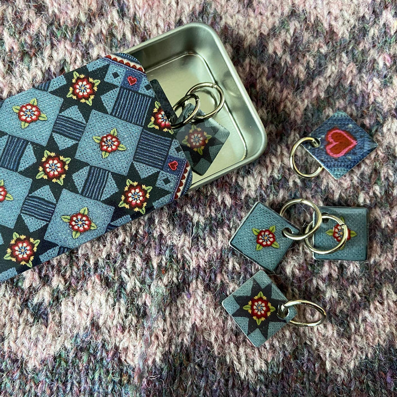 Stitch Markers in a Pocket Tin by Emma Ball