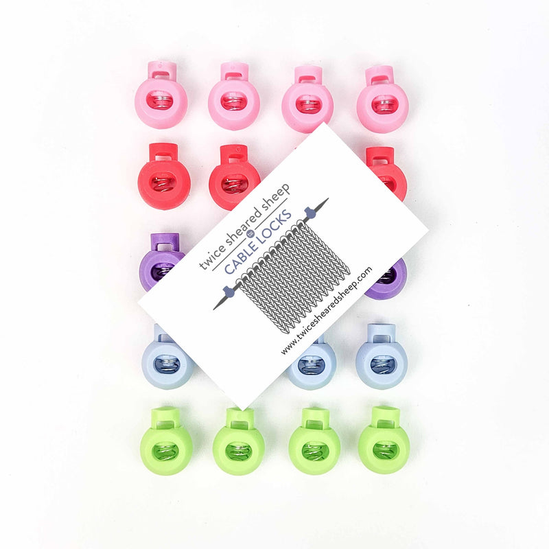 Cable Locks - Medium - Circular Needle Cord Stops by Twice Sheared Sheep