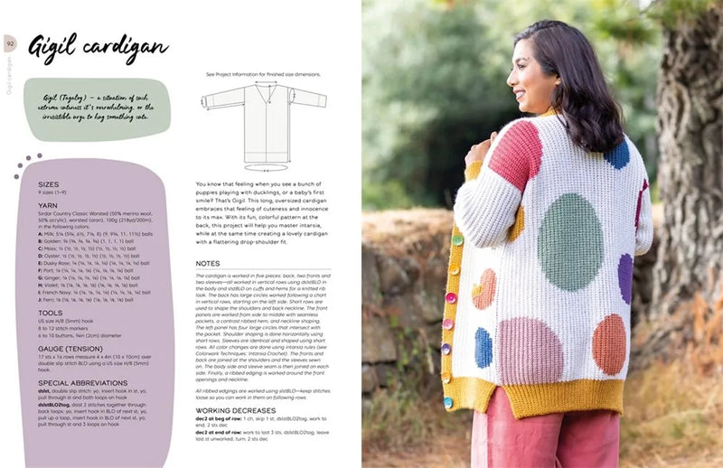 Colorful Crochet Knitwear: Crochet sweaters and more with mosaic, intarsia and tapestry crochet patterns by Sandra Gutierrez