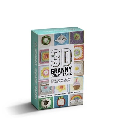 3D Granny Squares Cards: Crochet cards for 52 pop-up granny squares by Caitie Moore, Sharna Moore, Celine Semaan