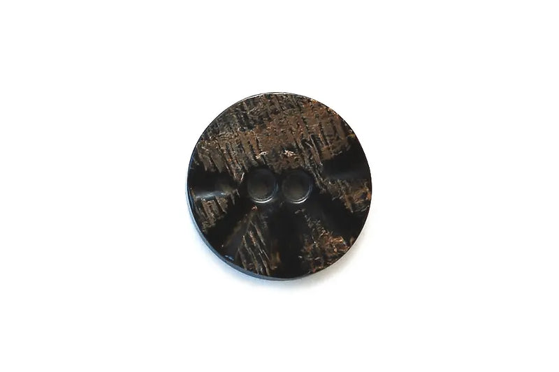 BC0049H30 Brown and Black Carved Horn Round 30MM