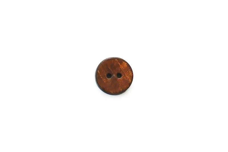 BC0060H15 Brown Burnt Rough Horn Round 15MM