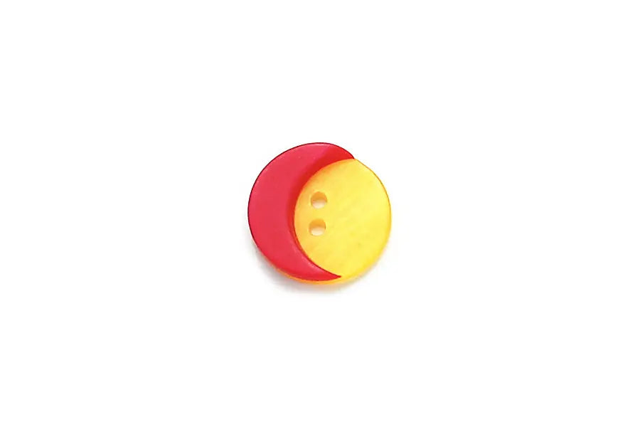BF1508P20 Plastic Red Moon on Yellow Round - 20MM