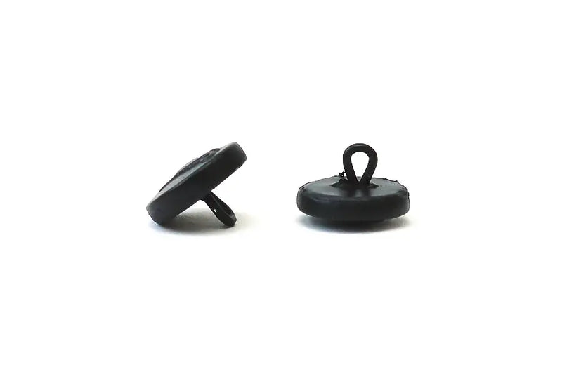 BH0605L19 Black Leather Ram Embossed Sheep Round Shank 19MM