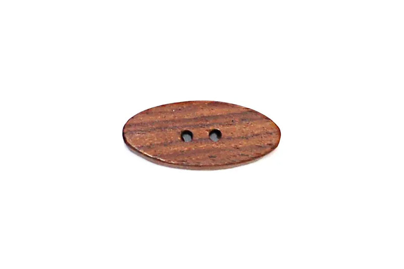 BM2207W35 Brown Wood Oval  15x35mm