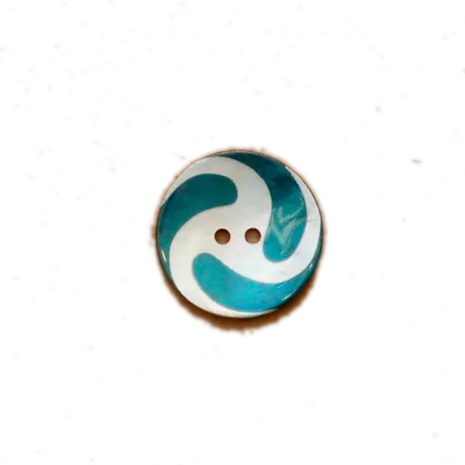 BS1189S23 Agoya Shell Turquoise Laser Etched Swirl Round 23MM