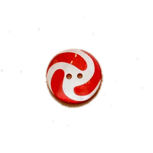 BS1194S23 Agoya Shell Red Laser Etched Swirl Round 23MM