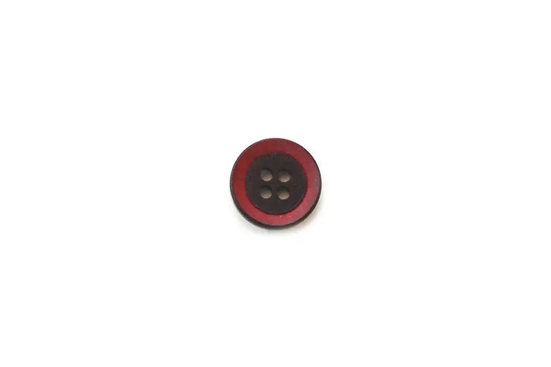 BS1252P15 Plastic Black and Red Concave Edgy Round 15MM