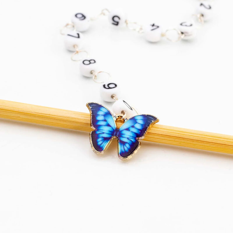 Blue Butterfly - Knitting Row Counter by Twice Sheared Sheep
