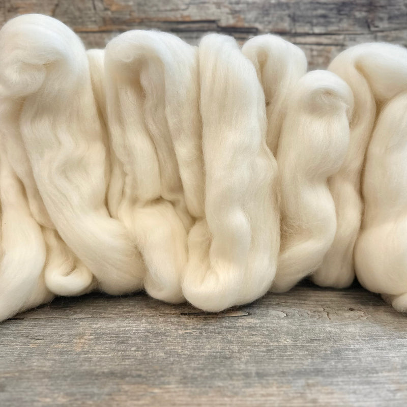 Natural Spinning Fiber -- from Sheepshed at Mountain View Farm