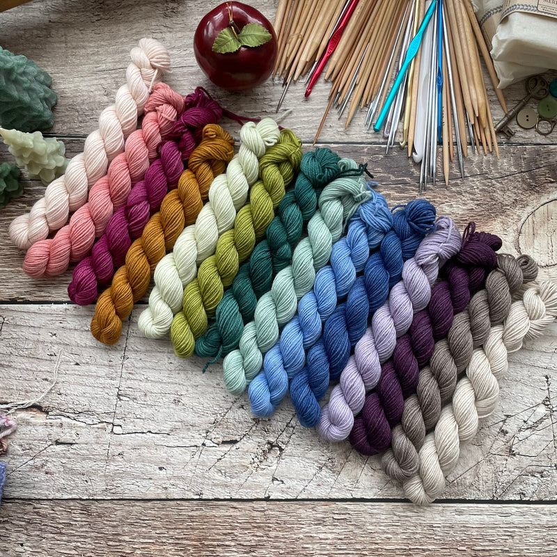Cottage Fingering Mini Skein Singles