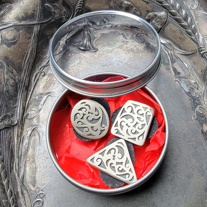 Modern Ornate Stud Buttons - Set of 3 by Jul Designs