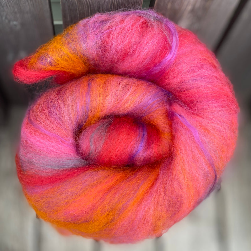 Stacey's Spinning Haven Art Batt - Superwash Bluefaced Leicester, Silk and Bamboo