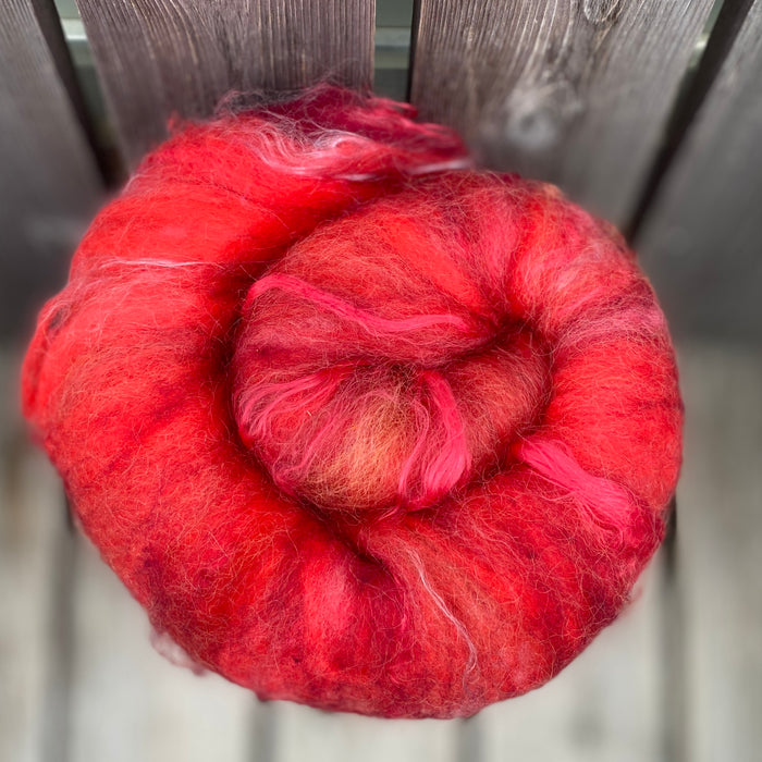 Stacey's Spinning Haven Art Batt - Merino, Romney, Silk and Bamboo