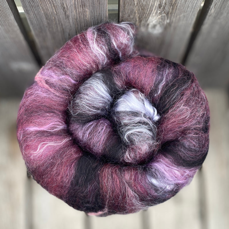 Stacey's Spinning Haven Art Batt - Merino, Romney, Silk and Bamboo