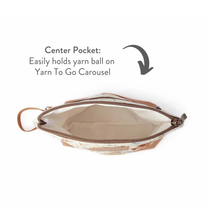 Mini Trini Bag – Small Zippered Sock Project Bag - Maisy the Highland Cow