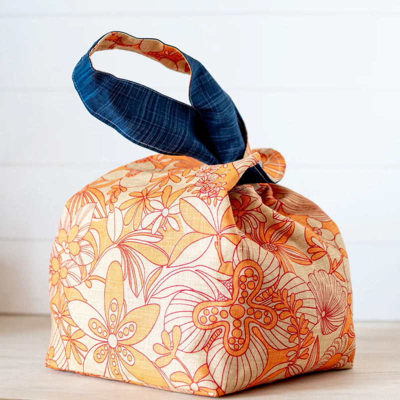 Flower Power Denim Blue — Dumpling Bags by binkwaffle