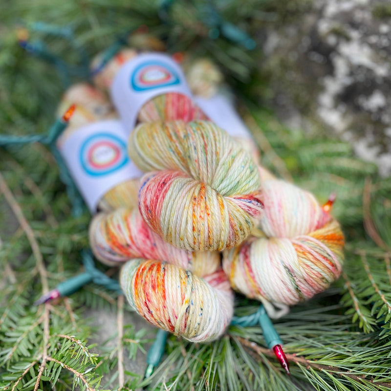 2025 Limited Edition Holiday Yarn by ontheround - Rainbow Twinkle *