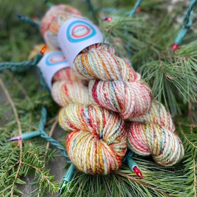 2025 Limited Edition Holiday Yarn by ontheround - Rainbow Twinkle *